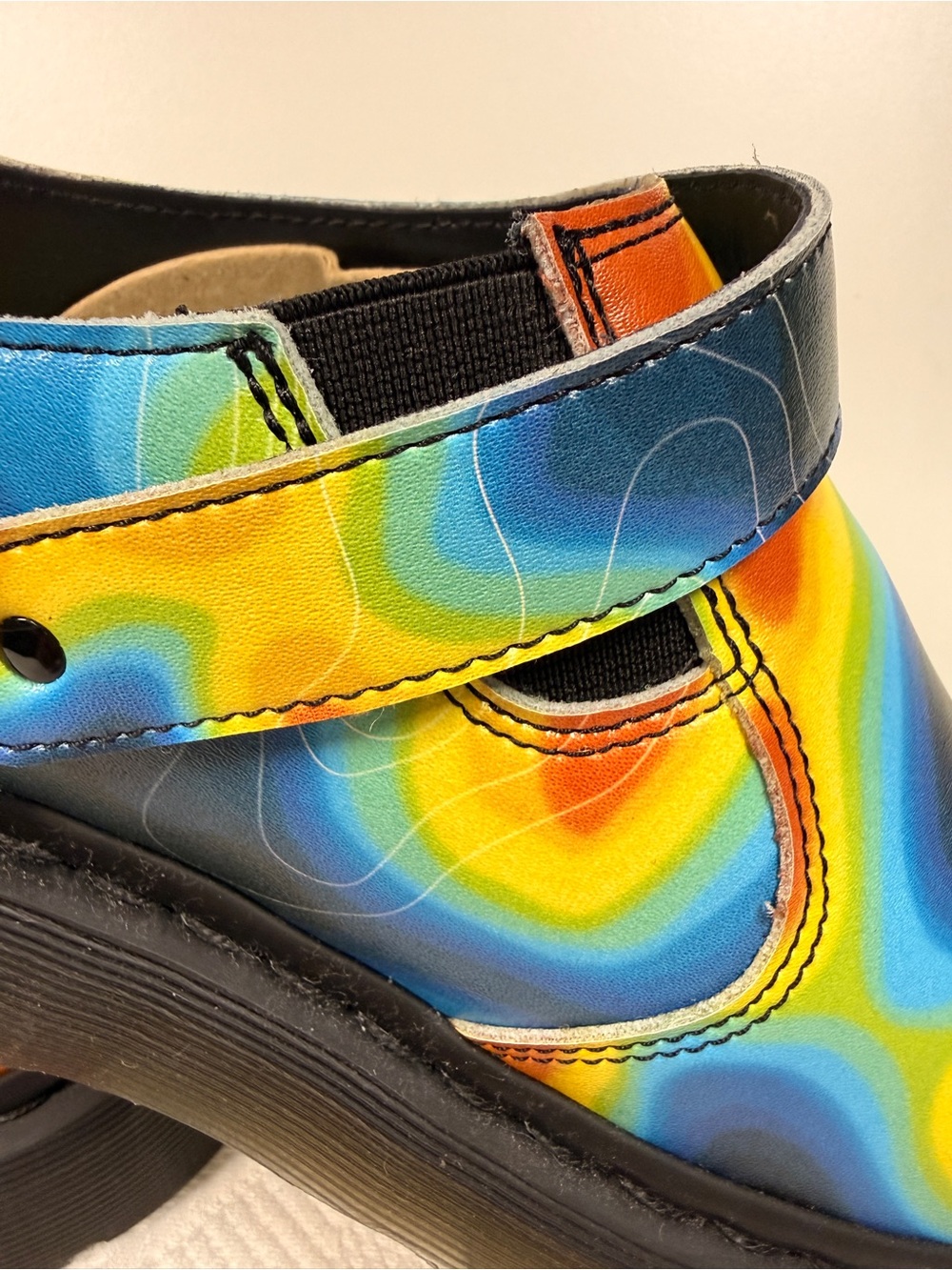 Dr Martens Isham Thermal Map Genix Nappa Leather Slingback Chunky Mule 11, NWOT - Picture 14 of 16